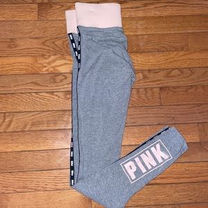 Grey and pink VS “PINK” leggings